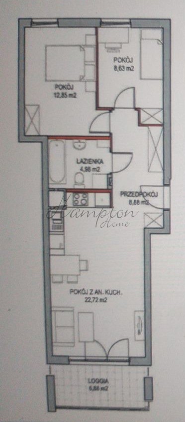 Mieszkanie, 3 pok., 58 m2, Warszawa Ursynów (14)