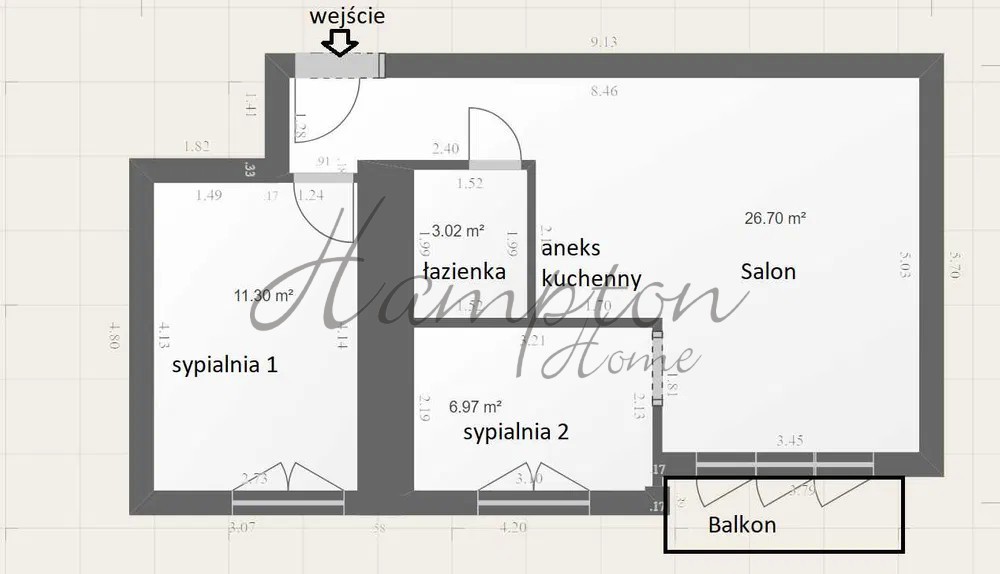 Mieszkanie, 3 pok., 49 m2, Warszawa Stare Bielany (2)