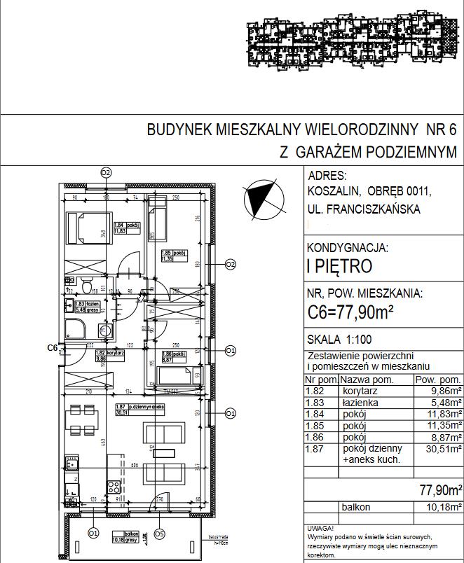 Mieszkanie, 4 pok., 78 m2, Koszalin  (4)