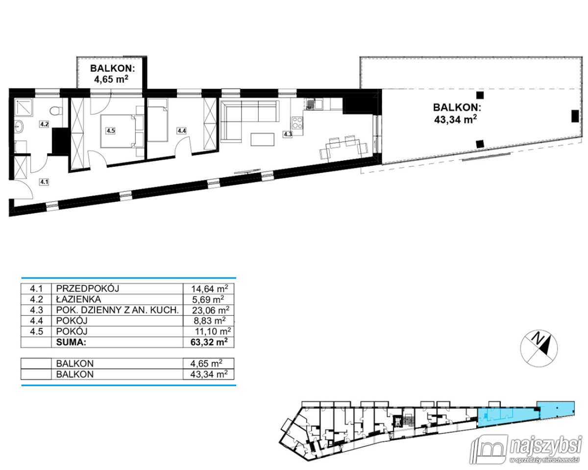 APARTAMENT 3POK. MIĘDZYZDROJE 800m OD MORZA (6)