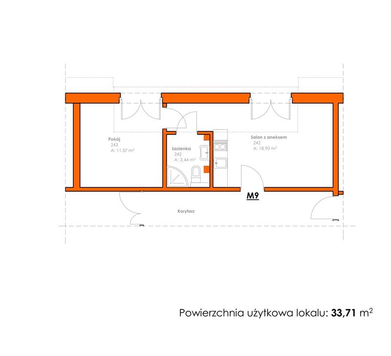 Mieszkanie, 2 pok., 34 m2, Sarbinowo Sarbinowo Las, Pas Nadmorski (11)