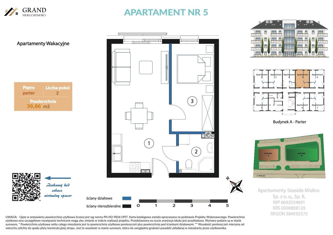 Mieszkanie, 2 pok., 40 m2, Mielno Pas Nadmorski (9)