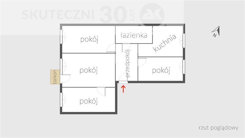 Mieszkanie, 4 pok., 57 m2, Rosnowo Jezioro, Las, Rzeka, Szkoła Podstawowa, Tereny Rek (2)