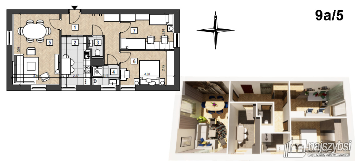 Mieszkanie, 1 pok., 44 m2, Świnoujście Centrum (17)