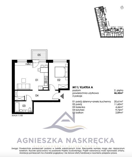Mieszkanie, 2 pok., 46 m2, Koszalin Cetrum Przychodnia, Przystanek Autobusowy (8)