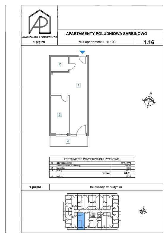 Mieszkanie, 2 pok., 41 m2, Sarbinowo Pas Nadmorski (2)