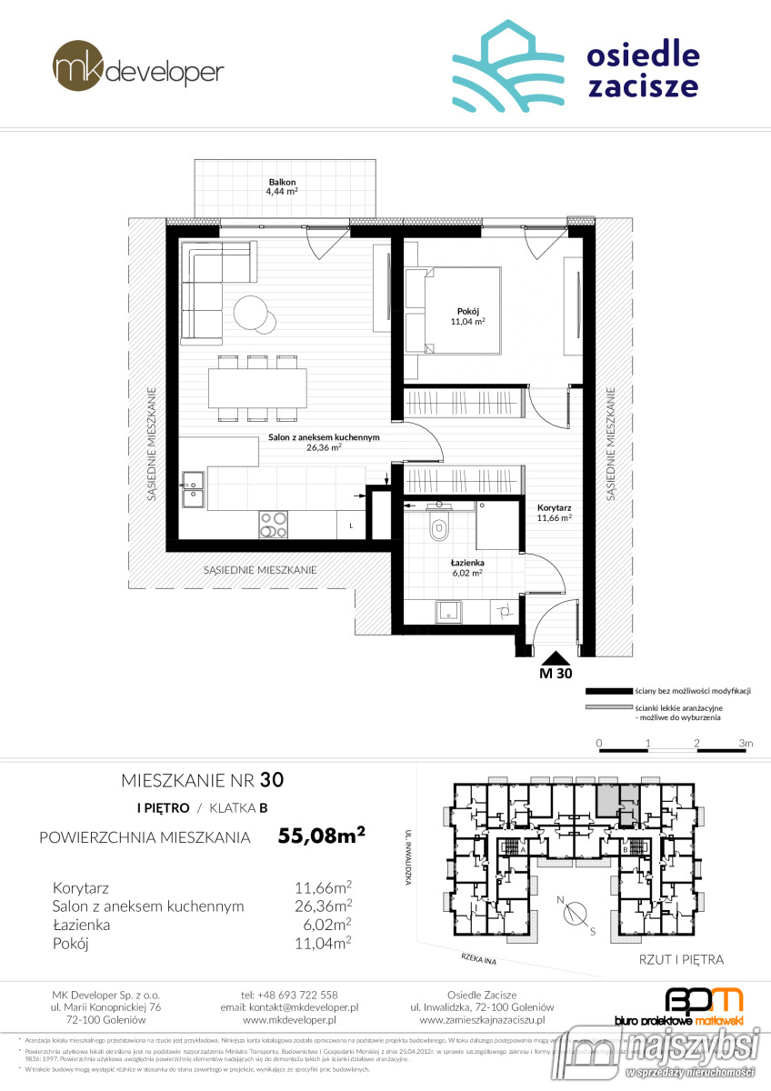 Mieszkanie, 2 pok., 55 m2, Goleniów  (2)
