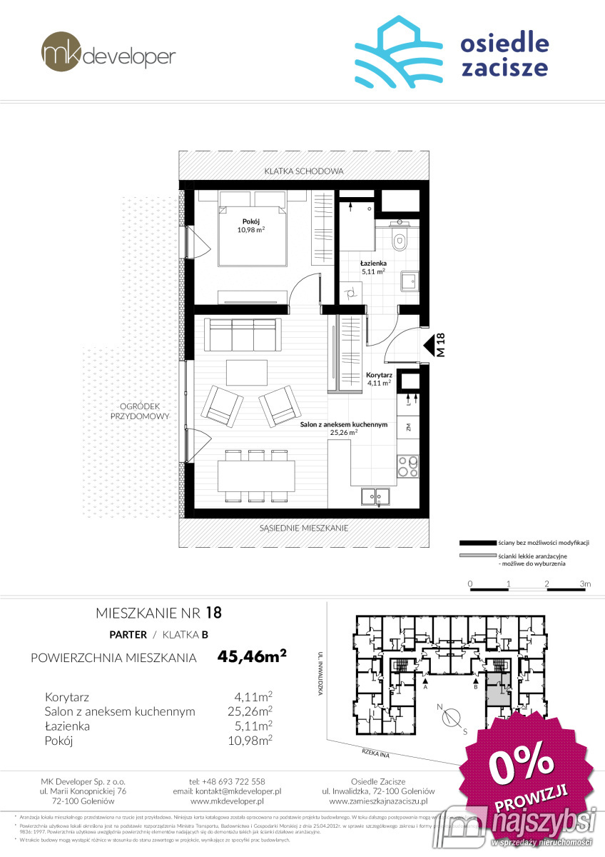 Mieszkanie, 2 pok., 45 m2, Goleniów  (1)