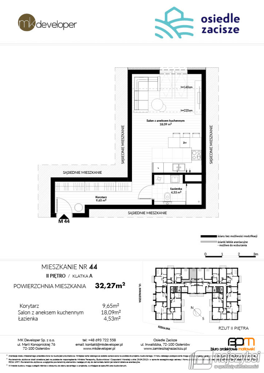 Mieszkanie, 1 pok., 32 m2, Goleniów  (2)