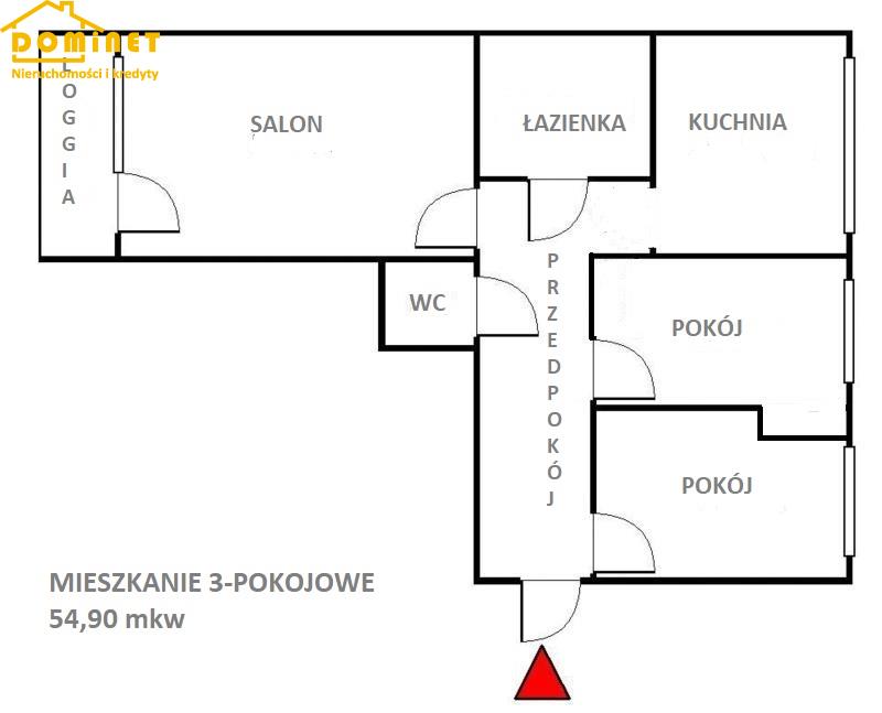 Mieszkanie, 3 pok., 55 m2, Koszalin Plac Zabaw, Przedszkole, Szkoła Podstawowa, Uczeln (14)