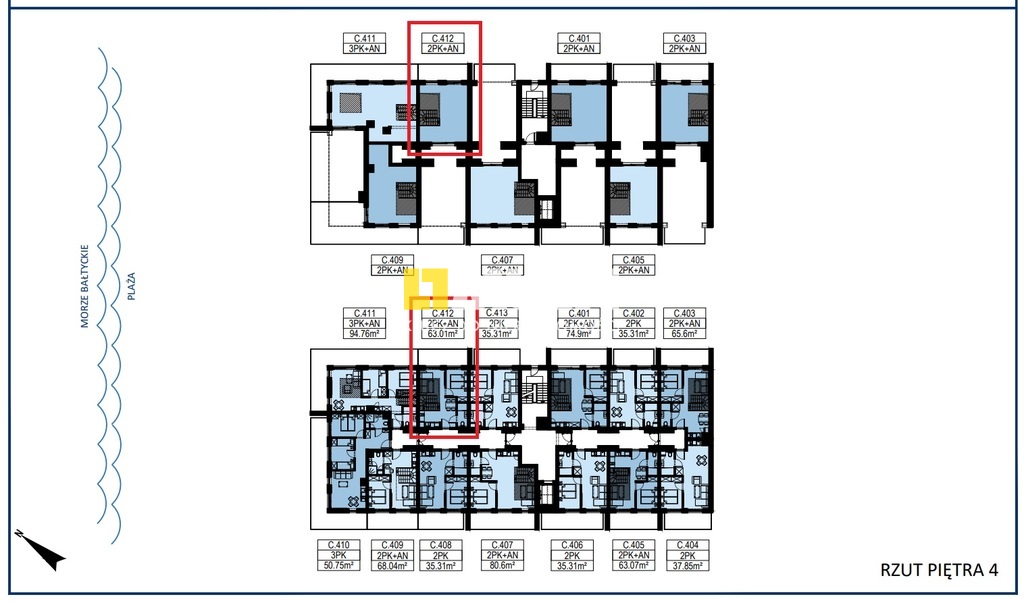 Apartament z widokiem na morze, I linia brzegowa (10)