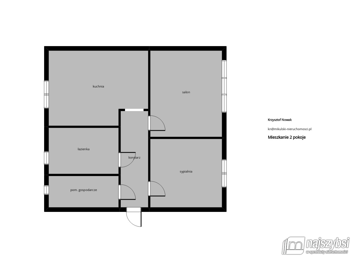 Mieszkanie, 2 pok., 54 m2, Gryfice  (18)