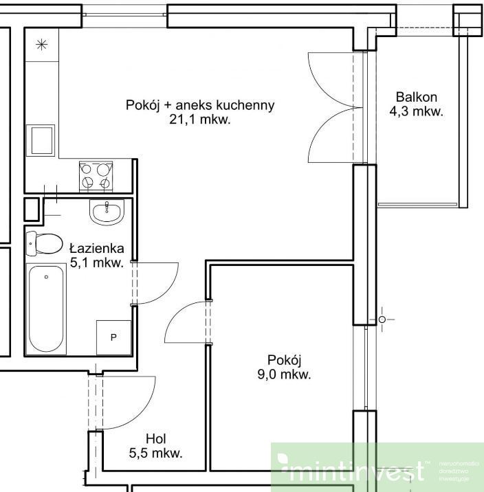 Mieszkanie 2-pokojowe w centrum miasta (6)