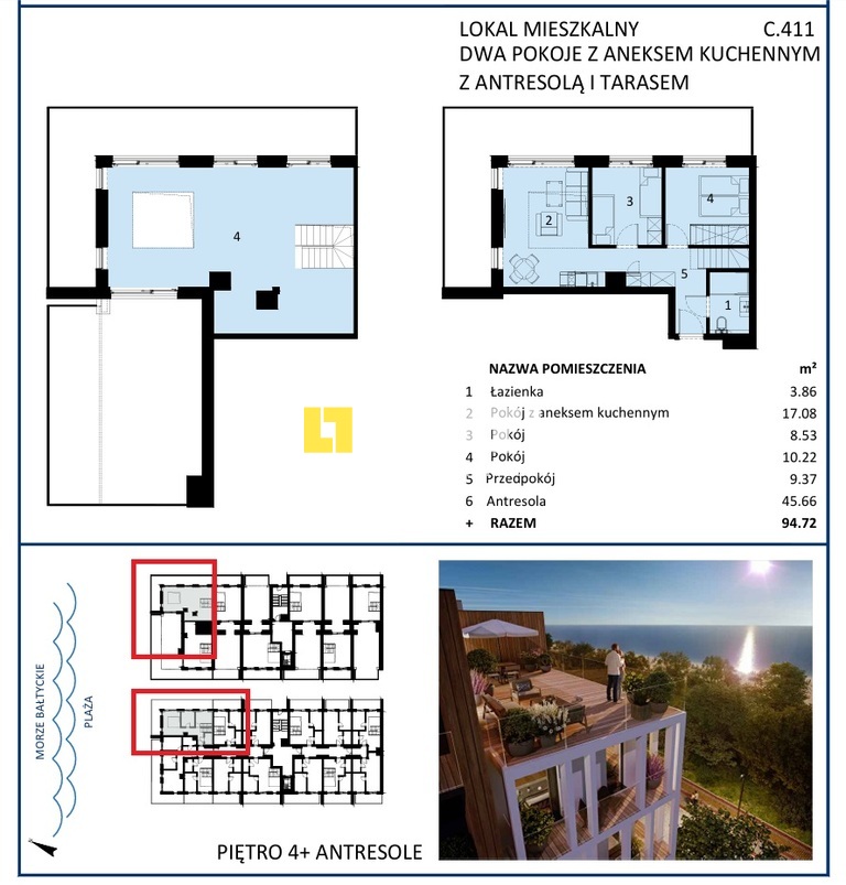 Apartament z widokiem na morze, I linia brzegowa (2)