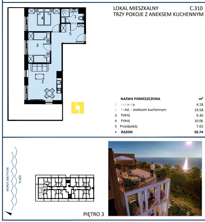 Apartament z widokiem na morze, I linia brzegowa (9)