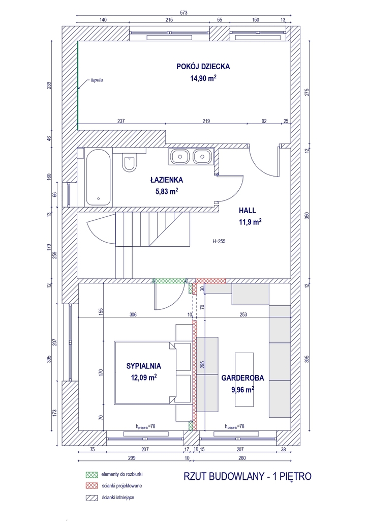 Głębokie dom w zabudowie bliźniaczej działka 485m2 (21)