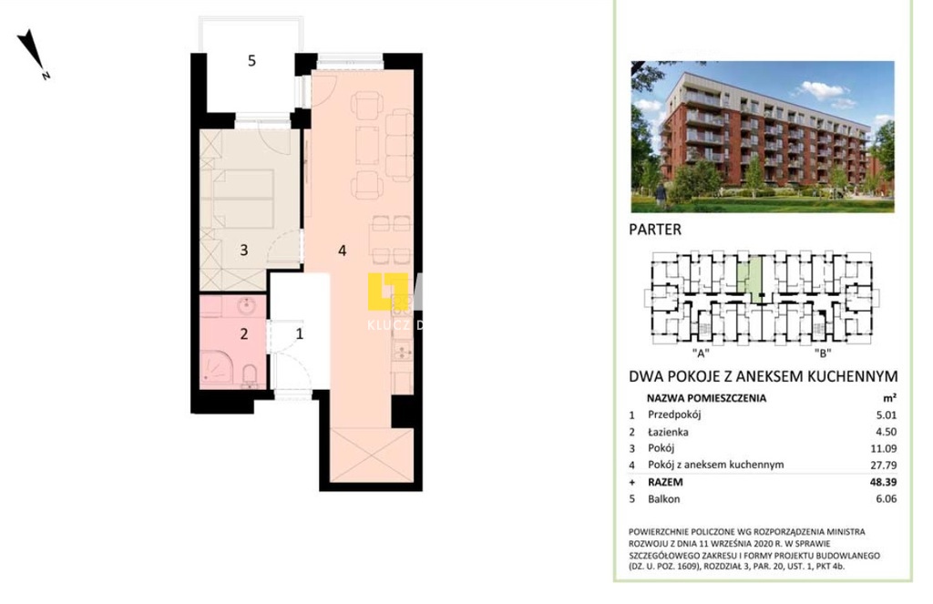 Mieszkanie 2 pokojowe, nowe osiedle, wykończone. (3)