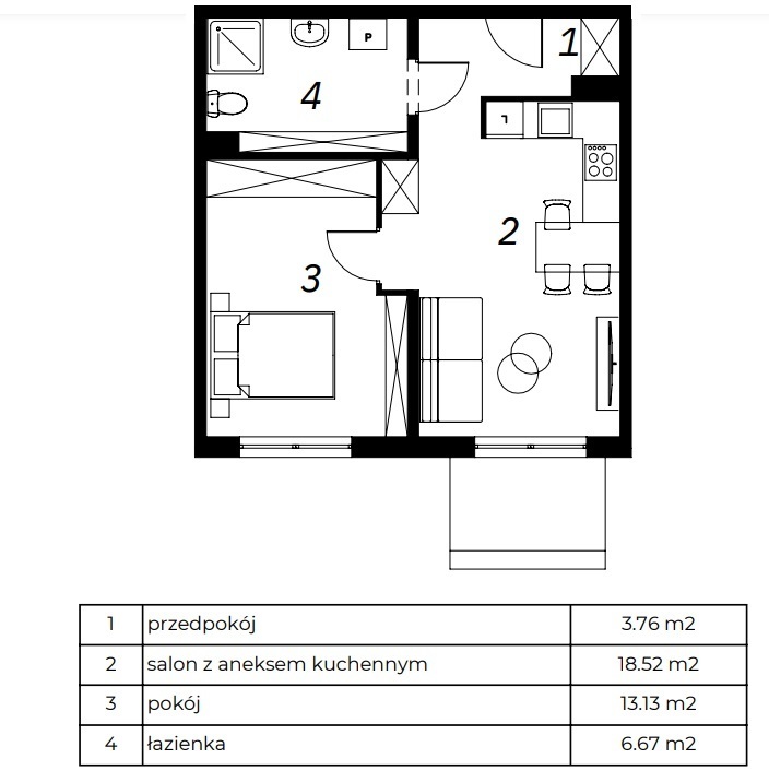 ◆nowe osiedle, 2 pokoje w cenie parking (4)