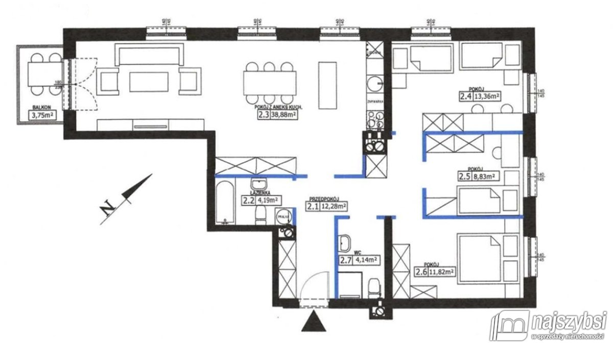 Goleniów- 4 pokoje z balkonem stan deweloperski (17)