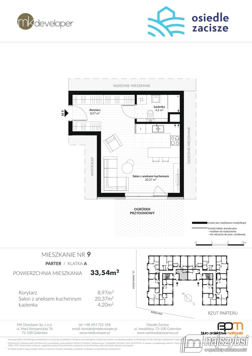 Goleniów - kawalerka z ogródkiem w apartamentowcu (7)