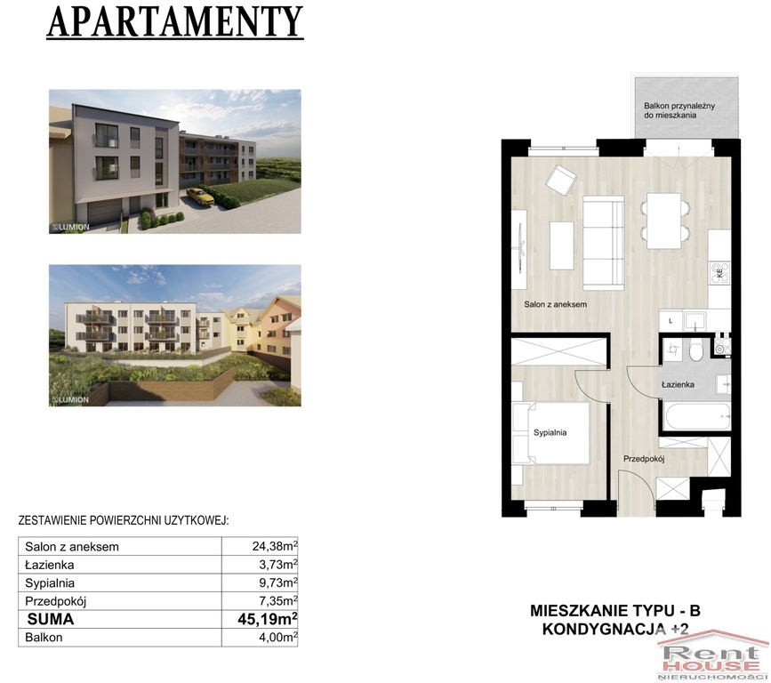 Nowe, 2 pokojowe mieszkanie, balkon, Warszewo (2)