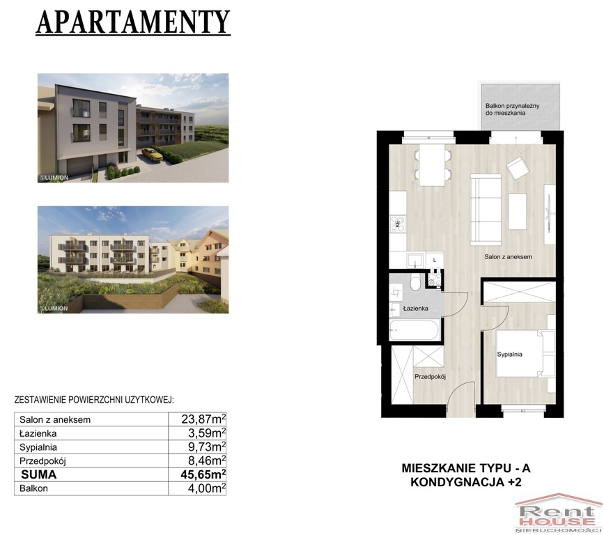 Nowe, 2 pokojowe mieszkanie, balkon, Warszewo (3)