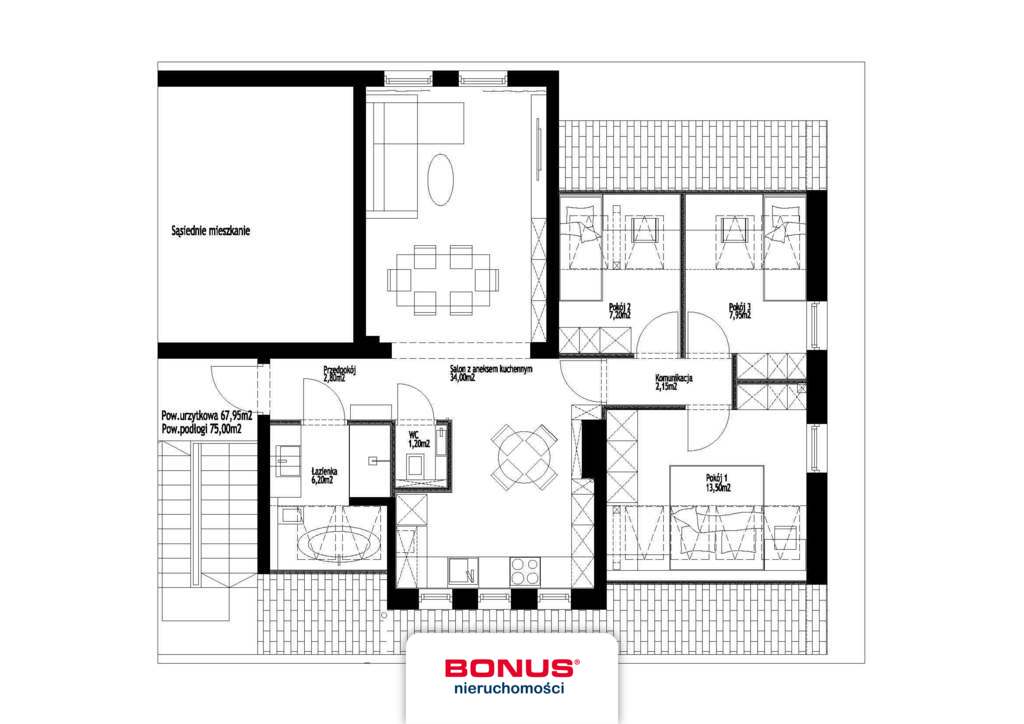 Pogodno | ogródek | 68 m2 | do remontu (16)