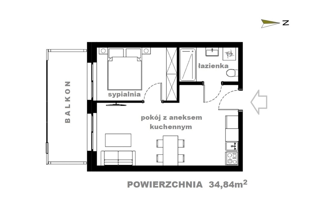 Kołobrzeg apartament 2-pokojowy 500m od plaży (13)