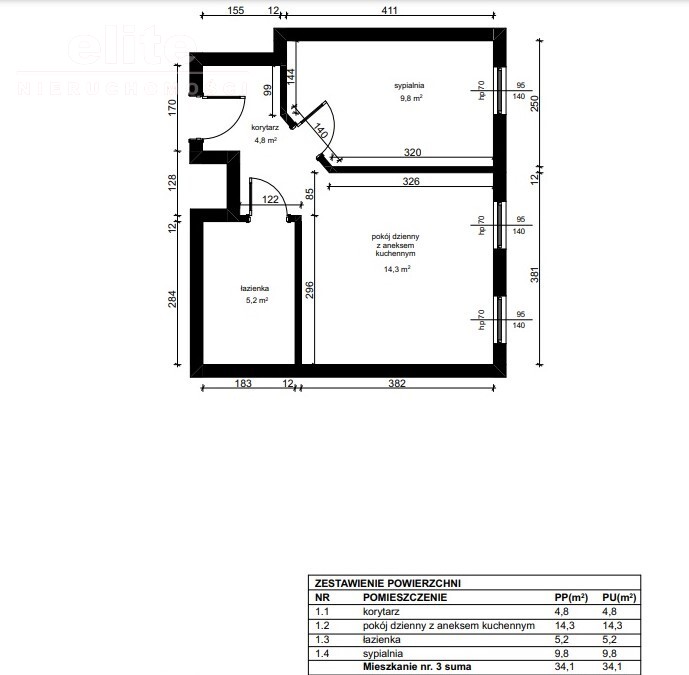 Mieszkanie, 2 pok., 34 m2, Szczecin Śródmieście (6)