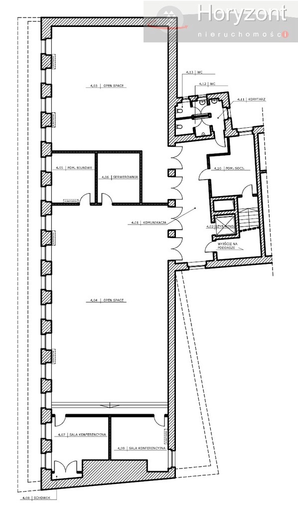 Biurowiec w Centrum 360m2, open space (2)