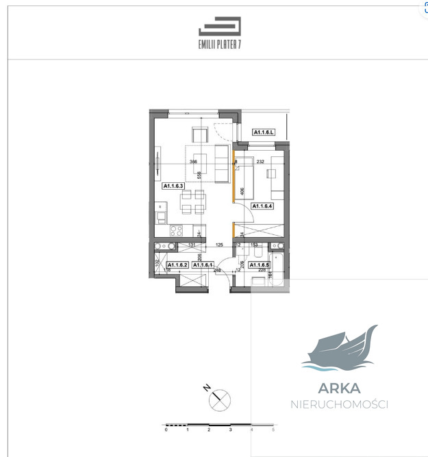 Mieszkanie 2-pokojowe 40.47m2 z loggią (2)