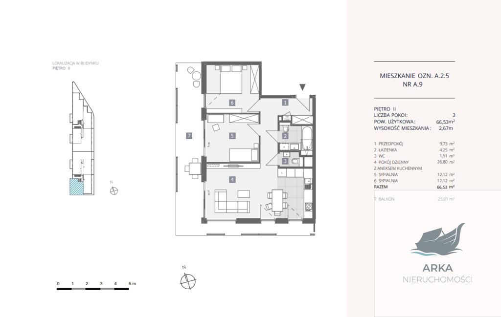 Apartament 3-pokojowy w Club House w Dąbiu (2)