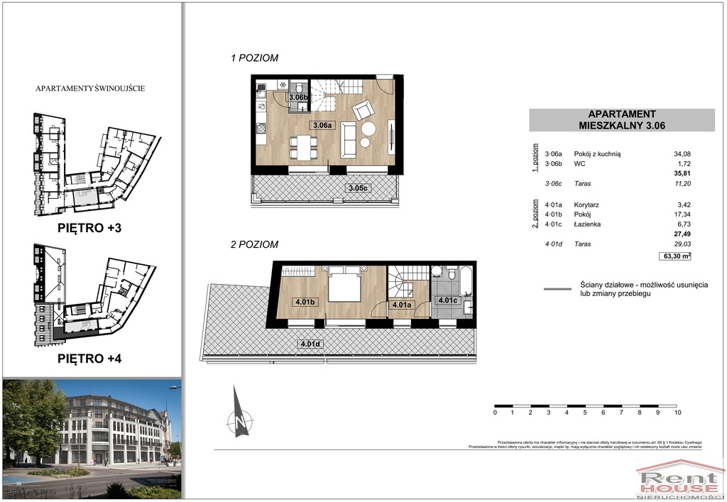 Wyjątkowy apartament, 2-poz, 2 tarasy (1)