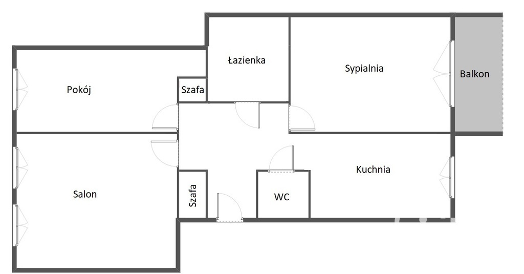 3 duże pokoje przy Bramie Portowej, balkon, winda (18)