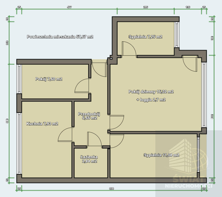 Rozkładowe mieszkanie 4 pokoje Stargard balkon (1)