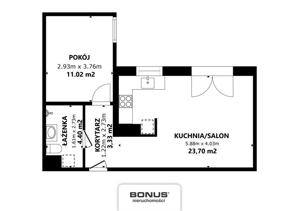 Dwupokojowy apartament z ogródkiem przy Kasprzaka. (3)