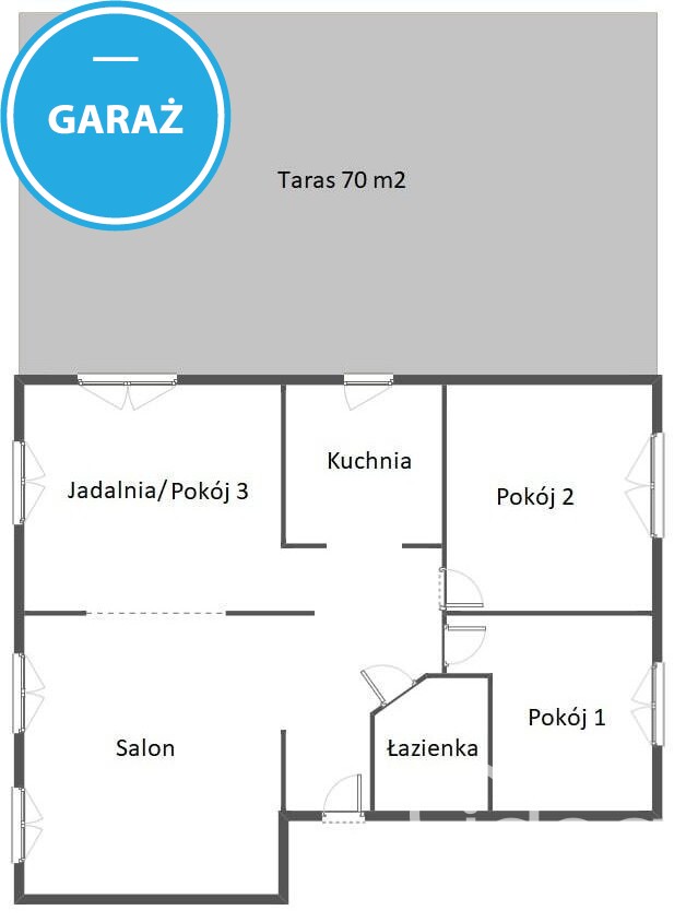 Bezrzecze, 3/4 pokoje, 70m2+70m2,duży taras, garaż (13)