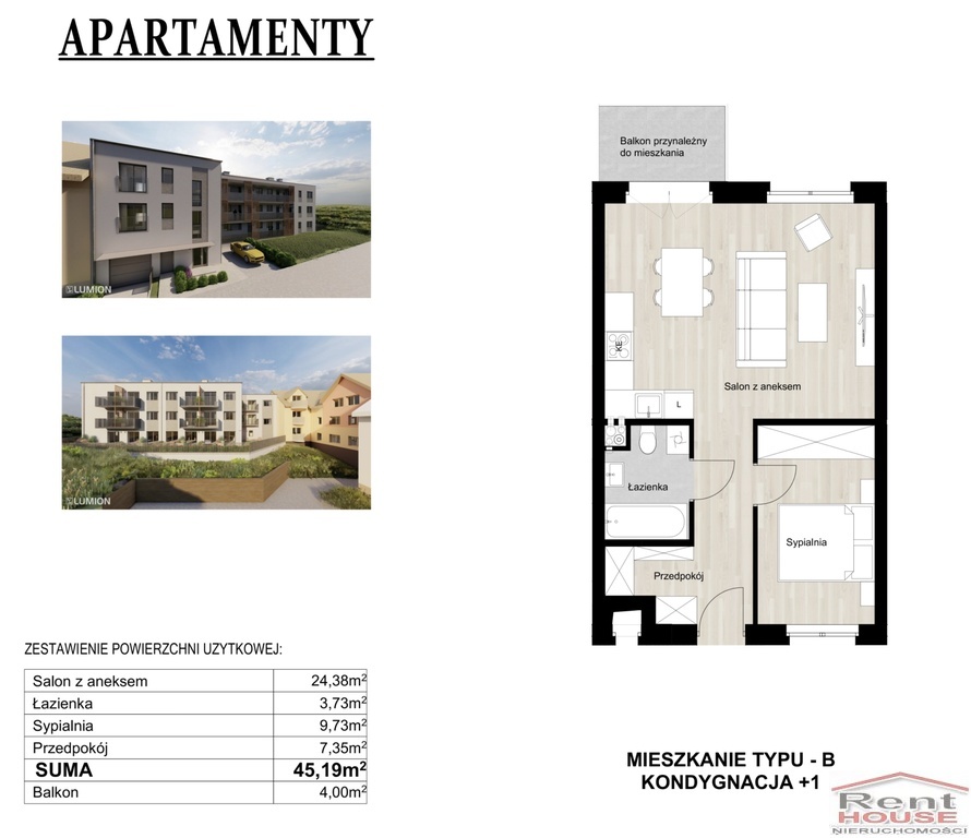 Nowe, 2 pokojowe mieszkanie, balkon, Warszewo (2)