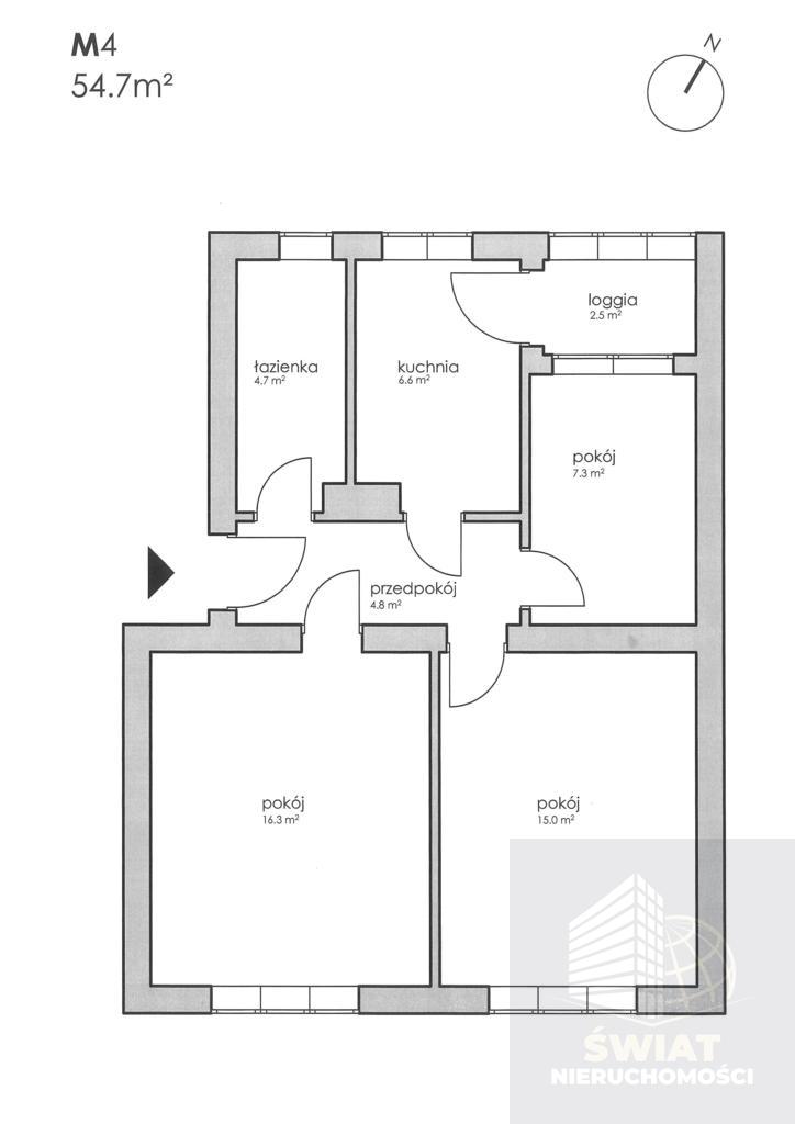 Ul. Rodziewiczówny 3pok. 55m2 + loggia (14)