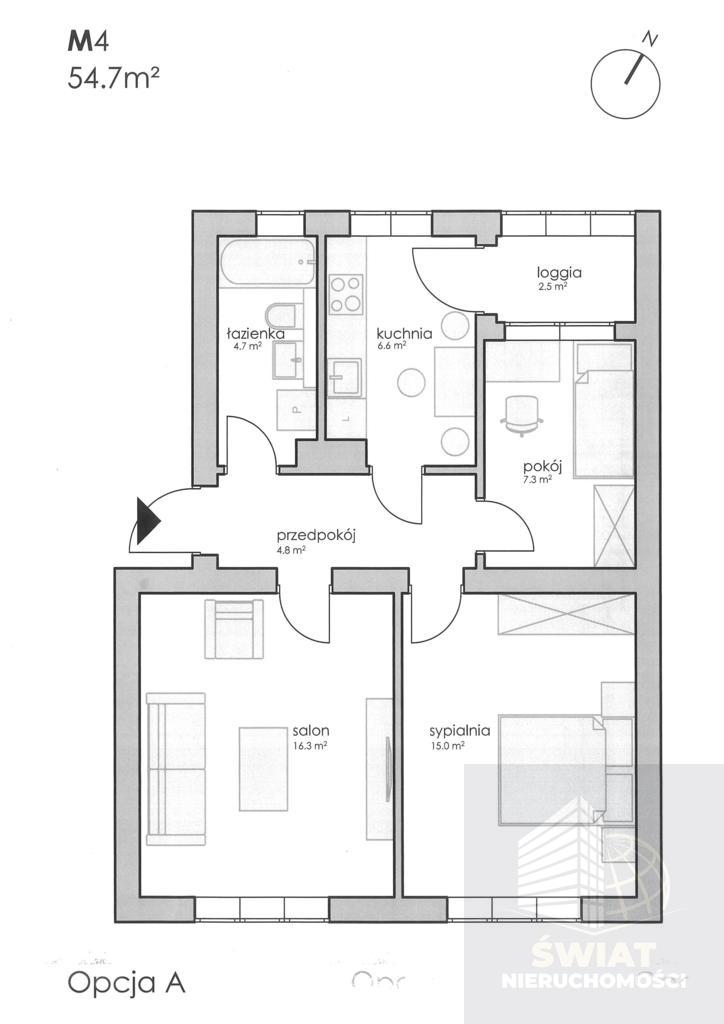 Ul. Rodziewiczówny 3pok. 55m2 + loggia (15)