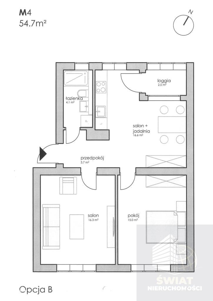 Ul. Rodziewiczówny 3pok. 55m2 + loggia (16)