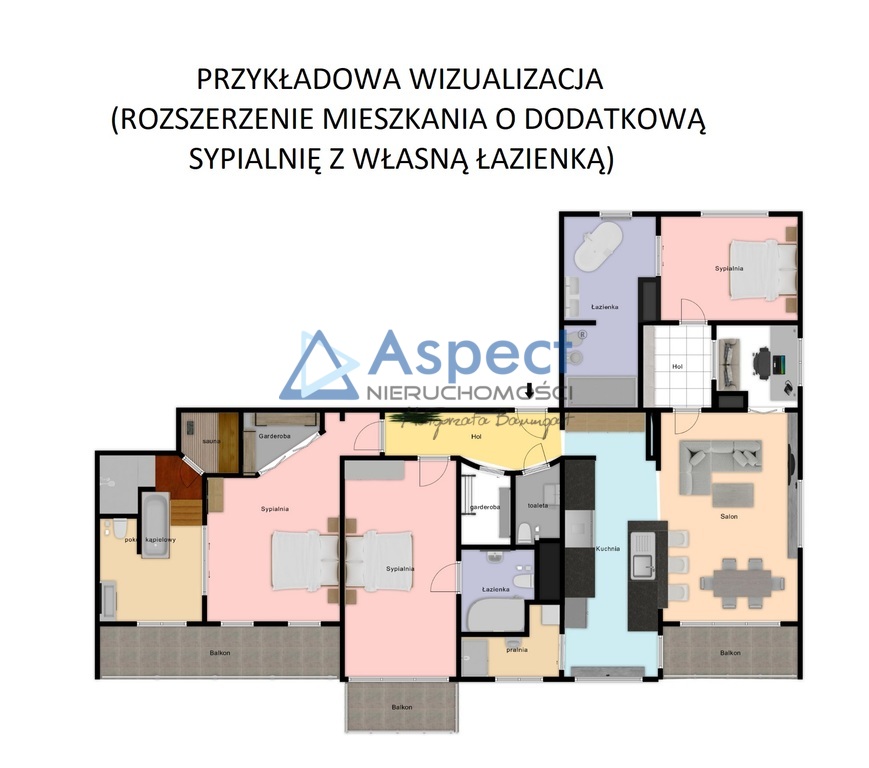 Unikalny apartament, sauna, 2 balkony,2 łazienki (7)