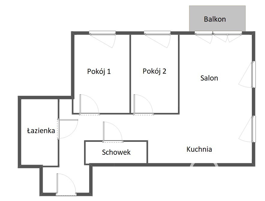 3 pokoje z balkonem, winda, Nowe Miasto (10)